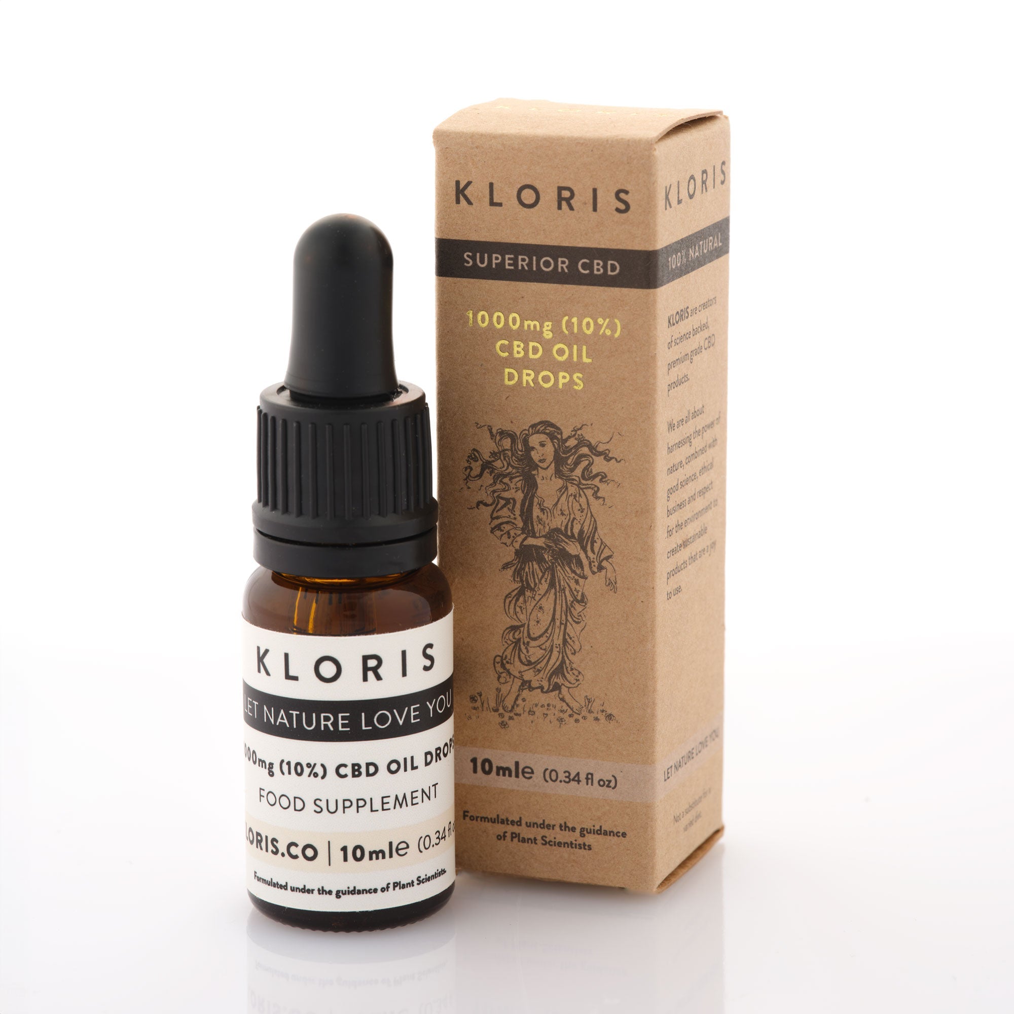 KLORIS 1000mg cbd oil with box